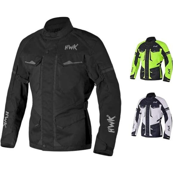 Motorcycle Jacket for Men Adventure/Touring with Protection Armor (Black, Large) - Picture 1 of 7